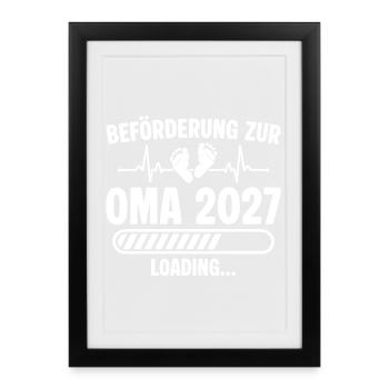 Announcing pregnancy Grandma-to-be 2027 - Framed poster (27 × 37 cm) - black - Front