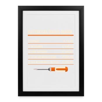 Electrician Hourly Rate Funny Prank - Framed poster (27 × 37 cm) - black - Front