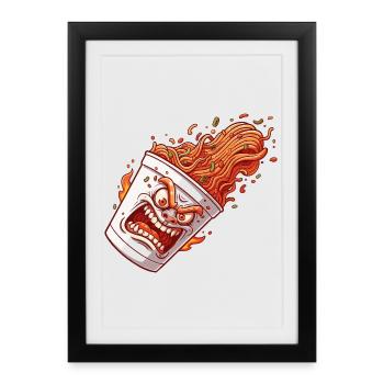 Coupe Enflammée - Affiche encadrée (27 × 37 cm) - noir - Devant