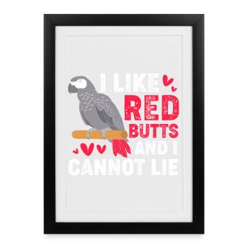 Parrot Grey - Framed poster (27 × 37 cm) - black - Front