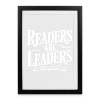 Readers are Leaders - Framed poster (27 × 37 cm) - black - Front