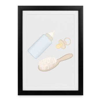 Baby Care Essentials - Framed poster (27 × 37 cm) - black - Front