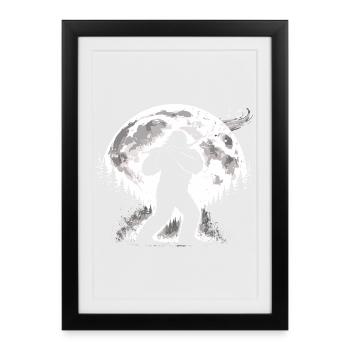 Joueur de flûte Bigfoot - Affiche encadrée (27 × 37 cm) - noir - Devant