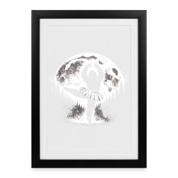 Bigfoot Ballerina - Framed poster (27 × 37 cm) - black - Front