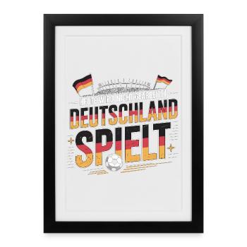 Germany Matchday Soccer Fan Soccer - Framed poster (27 × 37 cm) - black - Front