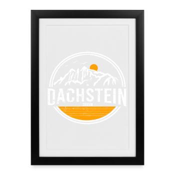 Dachstein Ramsau Österreich Logo - Gerahmtes Poster (27 × 37 cm) - Schwarz - Vorne