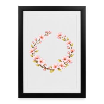 Spring Motif Cherry Blossom Frame - Framed poster (27 × 37 cm) - black - Front
