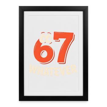 Six Seven Whatever Italian Brainrot Humor Meme - Framed poster (27 × 37 cm) - black - Front