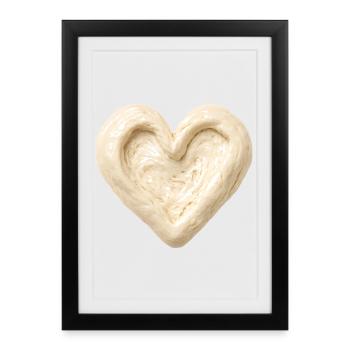 Sourdough Heart Baking Bread Dough Design - Framed poster (27 × 37 cm) - black - Front
