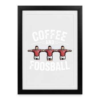 Évolution du Foot de table Baby-foot Drôle Baby-foot - Affiche encadrée (27 × 37 cm) - noir - Devant