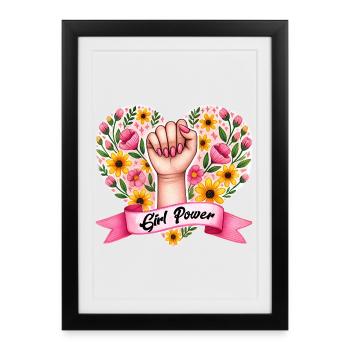 Girl Power - Framed poster (27 × 37 cm) - black - Front