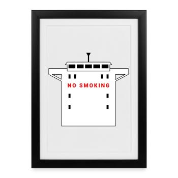 NO SMOKING - No Smoking Explosion Ship Safety - Framed poster (27 × 37 cm) - black - Front