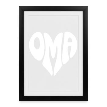 Granny Heart - Framed poster (27 × 37 cm) - black - Front