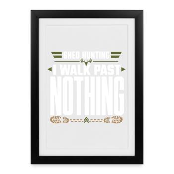 Scale-hunting-scale-hunter-antler-hunting-whitetail - Framed poster (27 × 37 cm) - black - Front