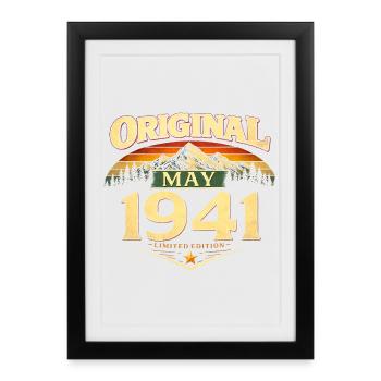 85th Birthday Gift Original May 1941 - Framed poster (27 × 37 cm) - black - Front