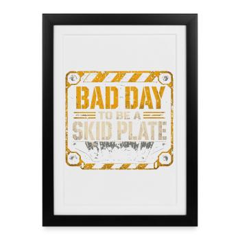 Badge Off-Road : Mauvais Jour pour le Sabot - Affiche encadrée (27 × 37 cm) - noir - Devant
