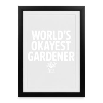 Le jardinier le plus impressionnant du monde - Affiche encadrée (27 × 37 cm) - noir - Devant