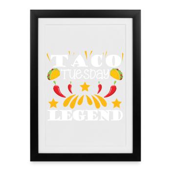 taco tuesday legend - Framed poster (27 × 37 cm) - black - Front