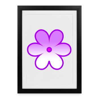 Flower - Framed poster (27 × 37 cm) - black - Front