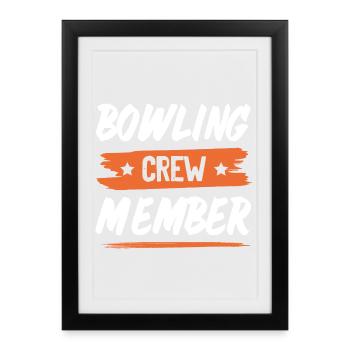 Équipe de bowling - Affiche encadrée (27 × 37 cm) - noir - Devant