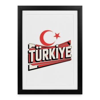 Turkey - Gerahmtes Poster (27 × 37 cm) - Schwarz - Vorne