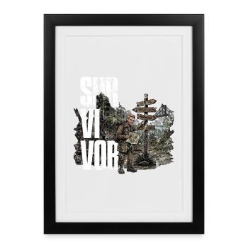 Survivor - Framed poster (27 × 37 cm) - black - Front