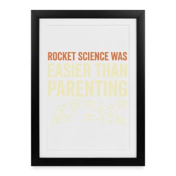 Papa de l’Espace Galaxie Meilleur Papa de la Galaxie - Affiche encadrée (27 × 37 cm) - noir - Devant