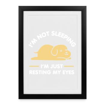Just Resting My Eyes - Framed poster (27 × 37 cm) - black - Front