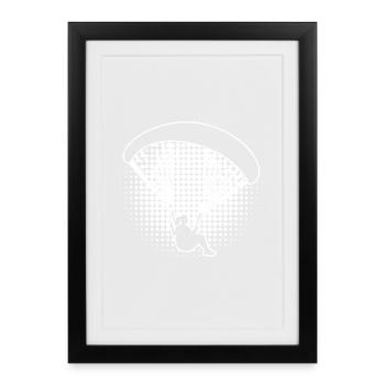 Paragliding Gift for the Air Sportswoman - Framed poster (27 × 37 cm) - black - Front