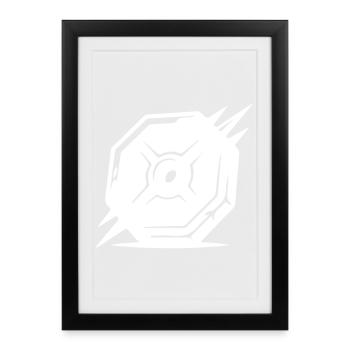 Weights Symbol - Framed poster (27 × 37 cm) - black - Front