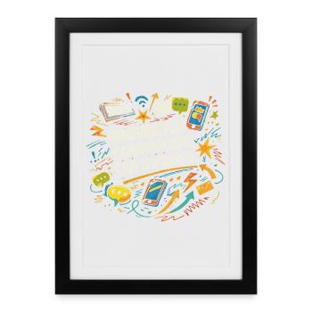 Communication Listening Psychologist Prof Gift - Framed poster (27 × 37 cm) - black - Front