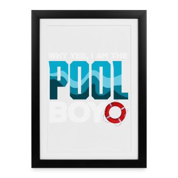 Dictons drôles de nageurs et conception de clubs de natation - Affiche encadrée (27 × 37 cm) - noir - Devant