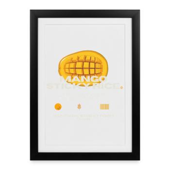 Mango Sticky Rice Bangkok Club - Framed poster (27 × 37 cm) - black - Front