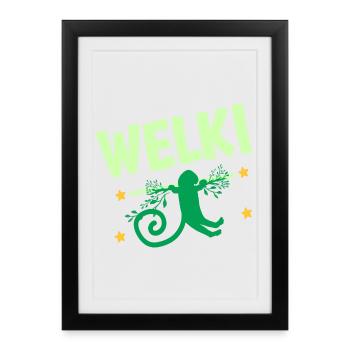 Welki the Monkey - Framed poster (27 × 37 cm) - black - Front