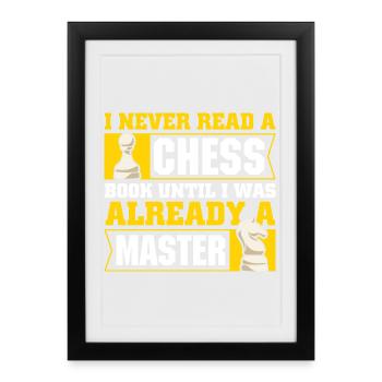 Chess Chess Player Chessboard - Framed poster (27 × 37 cm) - black - Front