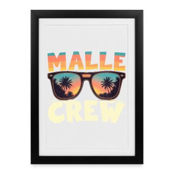 Malle Crew - Framed poster (27 × 37 cm) - black - Front