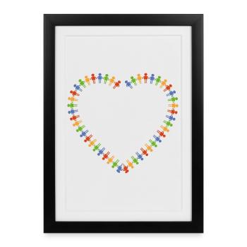 Gemeinsam - Gerahmtes Poster (27 × 37 cm) - Schwarz - Vorne
