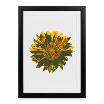 sunflower - Framed poster (27 × 37 cm) - black - Front