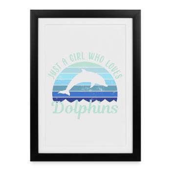 Dauphin dauphin - Affiche encadrée (27 × 37 cm) - noir - Devant