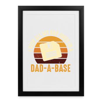 Dad Joke Floppy Disk Retro Design - Framed poster (27 × 37 cm) - black - Front