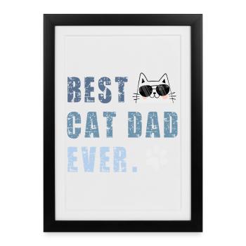 Chat Chats - Affiche encadrée (27 × 37 cm) - noir - Devant