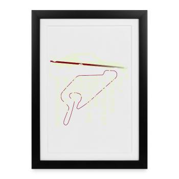 Courses de sport automobile - Affiche encadrée (27 × 37 cm) - noir - Devant