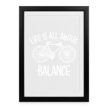 Équilibre sur deux roues - Affiche encadrée (27 × 37 cm) - noir - Devant