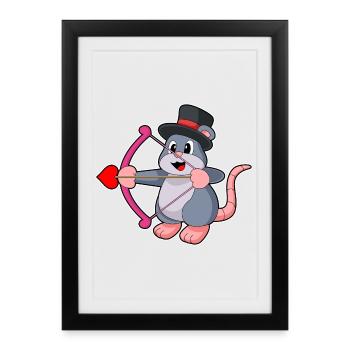 Mouse Groom Top Hat Wedding - Framed poster (27 × 37 cm) - black - Front
