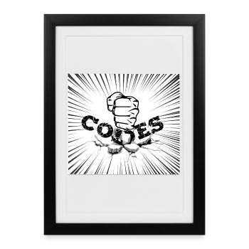 CASSER LES CODES - Affiche encadrée (27 × 37 cm) - noir - Devant