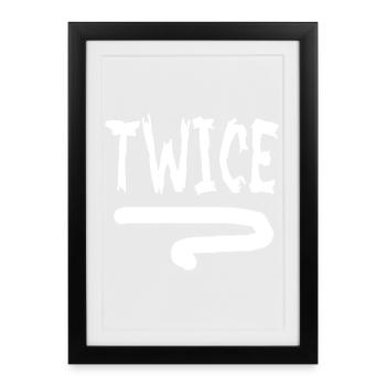 Frappez deux fois - Affiche encadrée (27 × 37 cm) - noir - Devant