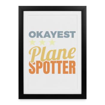 Average airplane enthusiast - Framed poster (27 × 37 cm) - black - Front