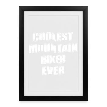 Le vététiste le plus cool de tous les temps - Affiche encadrée (27 × 37 cm) - noir - Devant