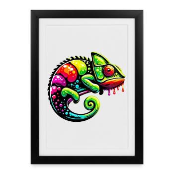 Chameleon - Framed poster (27 × 37 cm) - black - Front