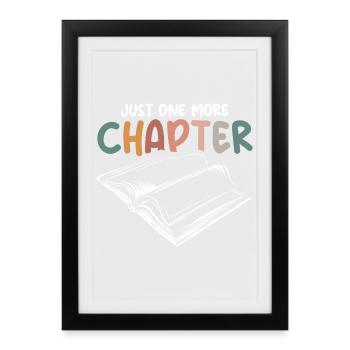 Chapitre de livre disant livre amour rétro icône vintage - Affiche encadrée (27 × 37 cm) - noir - Devant